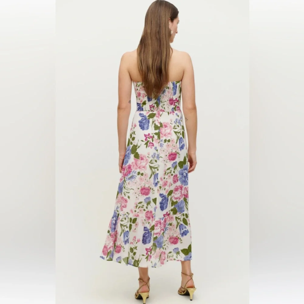 Reformation floral strapless Arta Donna dress NWT - Picture 2 of 3